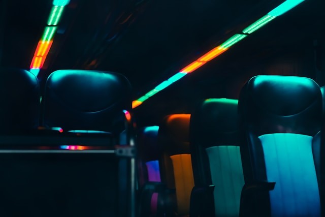 led lights in party bus